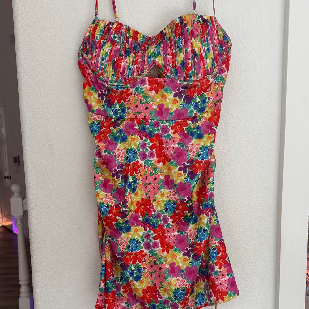 For Love And Lemons bright Floral slip Dress - Picture 4 of 6